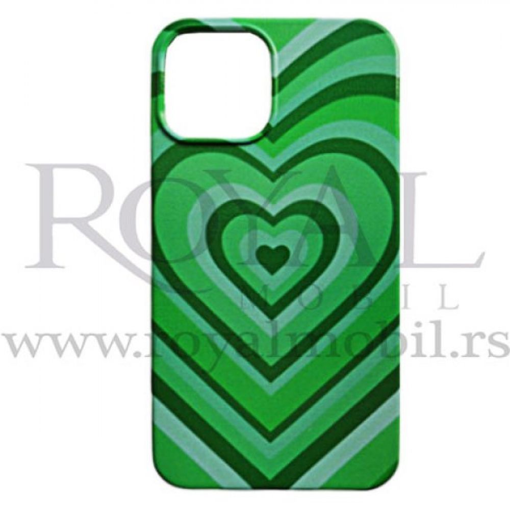 Futrola Soft Print HEART za iPhone 13 Pro Max (6.7) zelena