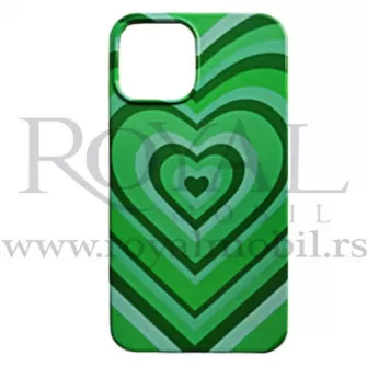 Futrola Soft Print HEART za iPhone 13 Pro Max (6.7) zelena