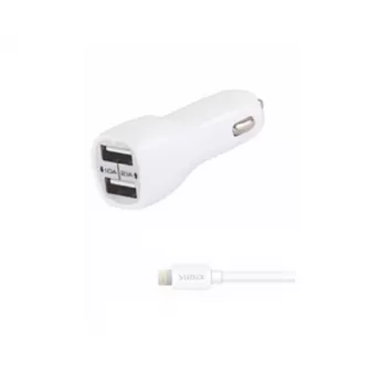 Auto punjac SUNIX 2xUSB (S-307) 2.4A Lightning beli