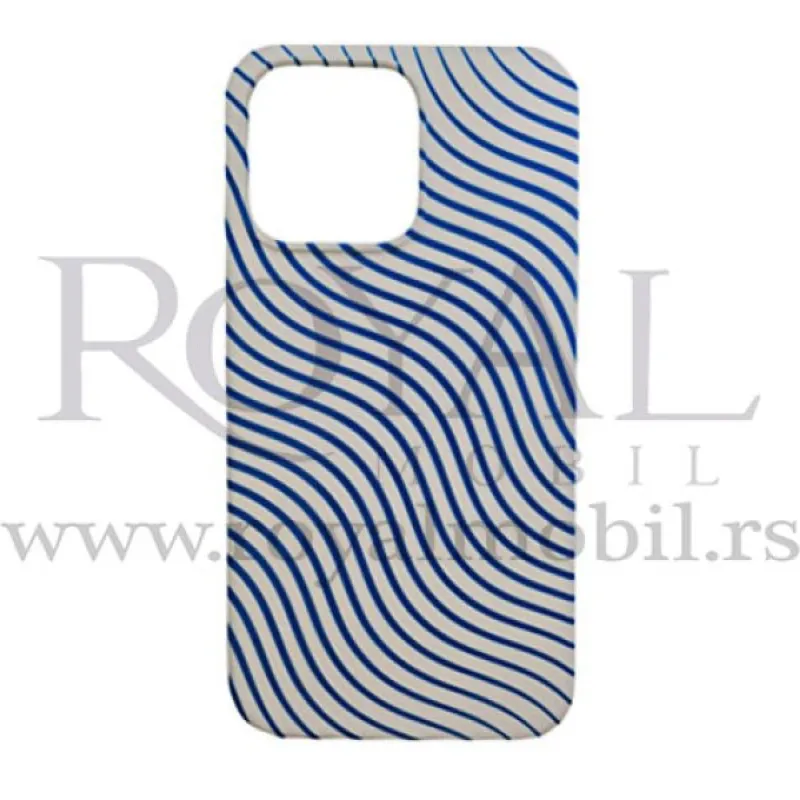 Futrola Soft Print GEOMETRIK No6 za iPhone 13 Pro Max (6.7) belo-plava