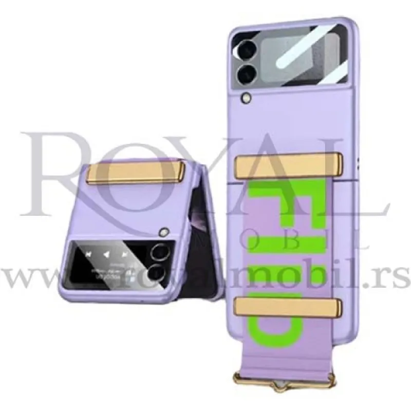 Futrola FOLD SA DRZACEM za Samsung Galaxy Z Flip 3 5G ljubicasta