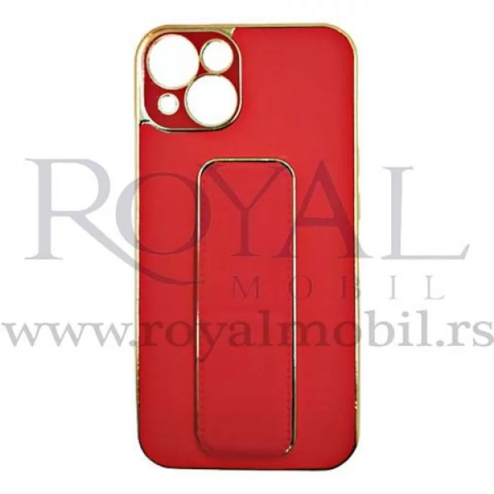 Futrola LEATHER SA POSTOLJEM za iPhone 13 (6.1) crvena