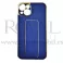 Futrola LEATHER SA POSTOLJEM za iPhone 13 Pro (6.1) plava
