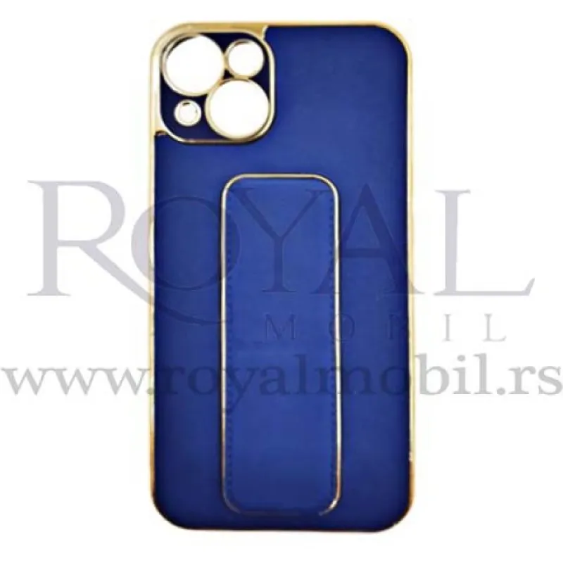 Futrola LEATHER SA POSTOLJEM za iPhone 13 Pro (6.1) plava