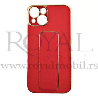 Futrola LEATHER SA POSTOLJEM za iPhone 13 Pro (6.1) crvena