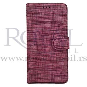 Futrola TEXTILE FLIP za Huawei Y7 2019 ljubicasta