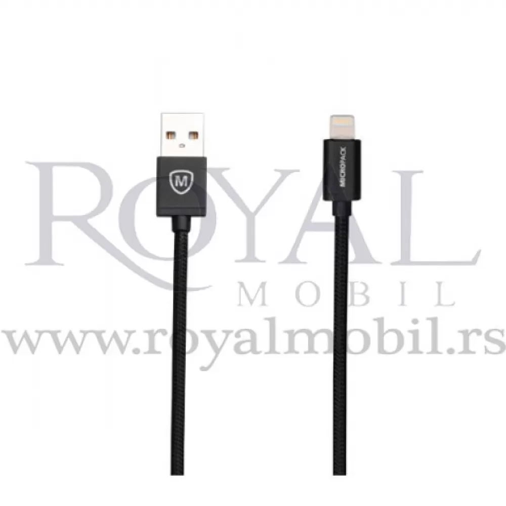 USB kabal POWERLINK AL 2.4 lightning I-100 crna