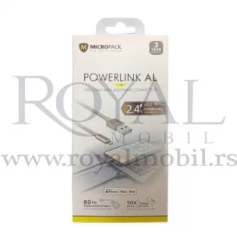 USB kabal POWERLINK AL 2.4 lightning I-100 zlatna