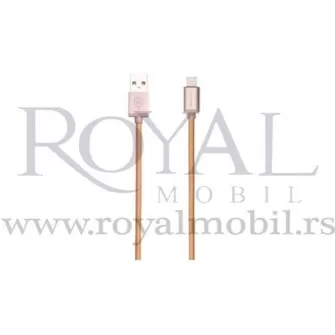 USB kabal CHARGE & SYNC LIGHTNING I-100 1m roze