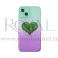 Futrola OMBRE HEART za iPhone 13 Pro Max (6.7) zeleno-ljubicasta