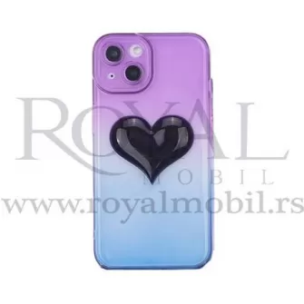 Futrola OMBRE HEART za iPhone 13 Pro Max (6.7) ljubicasto-plava