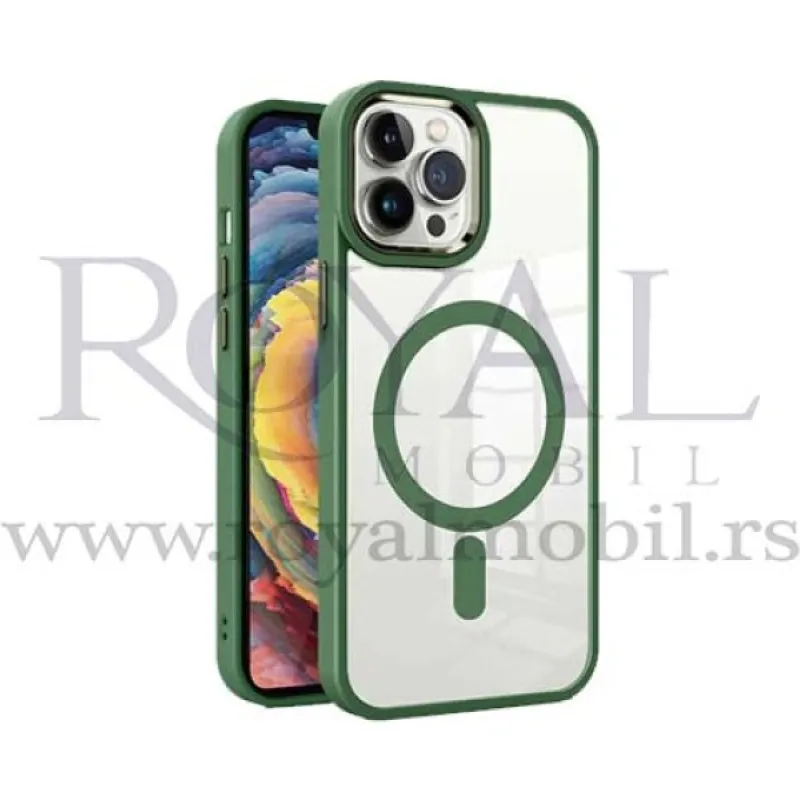 Futrola PVC WIFI MAGSAFE za iPhone 13 (6.1) zelena