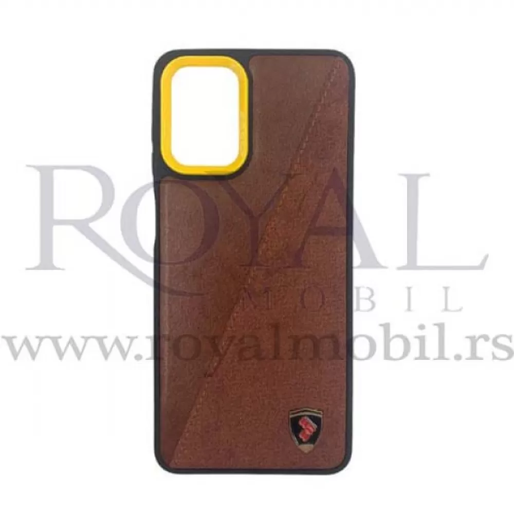 Futrola LEATHER TEXTIL za Samsung A225 Galaxy A22 4G braon