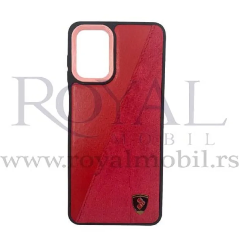 Futrola LEATHER TEXTIL za Xiaomi Redmi 10 / Redmi 10 Prime crvena