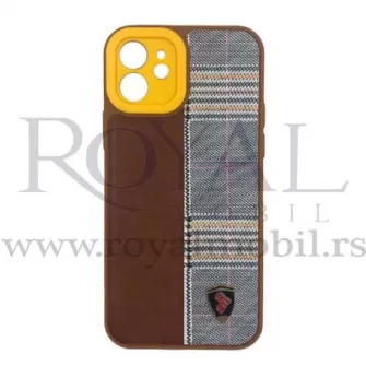 Futrola LEATHER PEPITO za iPhone 12 (6.1) braon