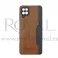 Futrola LEATHER TEXTIL sa dzepicem za iPhone 13 (6.1) svetlo braon