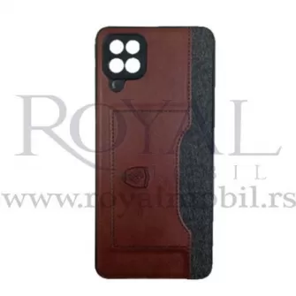 Futrola LEATHER TEXTIL sa dzepicem za Xiaomi Redmi Note 11 / Note 11s / Note 11T / Poco M4 Pro 5G tamno braon