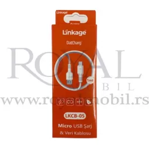 USB kabal LINKAGE LKCB-05 Micro 1m bela 1A