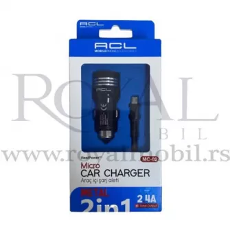 Auto punjac ACL MC-02 micro 2.4A crni