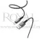 USB kabal ACL charging & data ACK-73 Lightning 3.1A 100cm crno-sivi