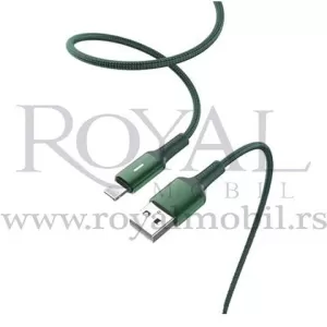 USB kabal ACL charging & data ACK-73 Lightning 3.1A 100cm zelena