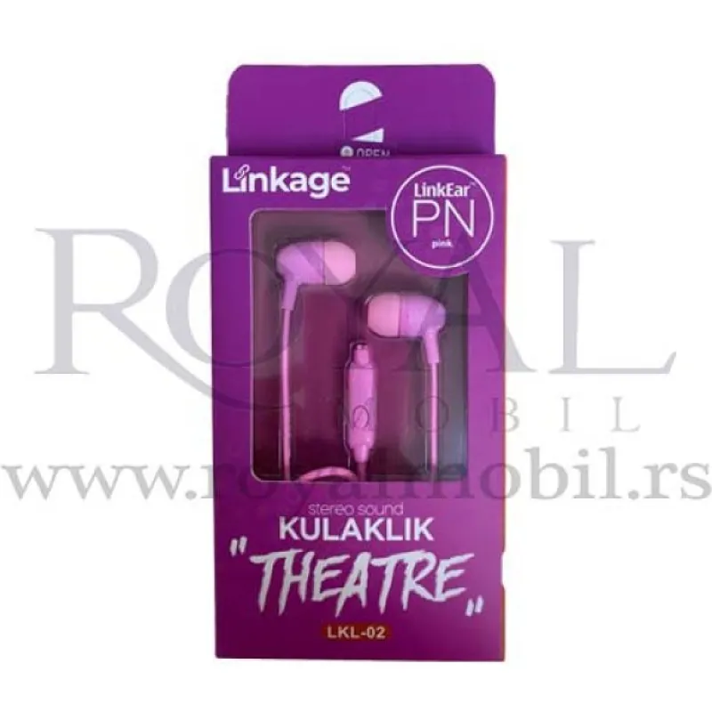 Slusalice LINKAGE "THEATRE" LKL-02 3.5mm roze