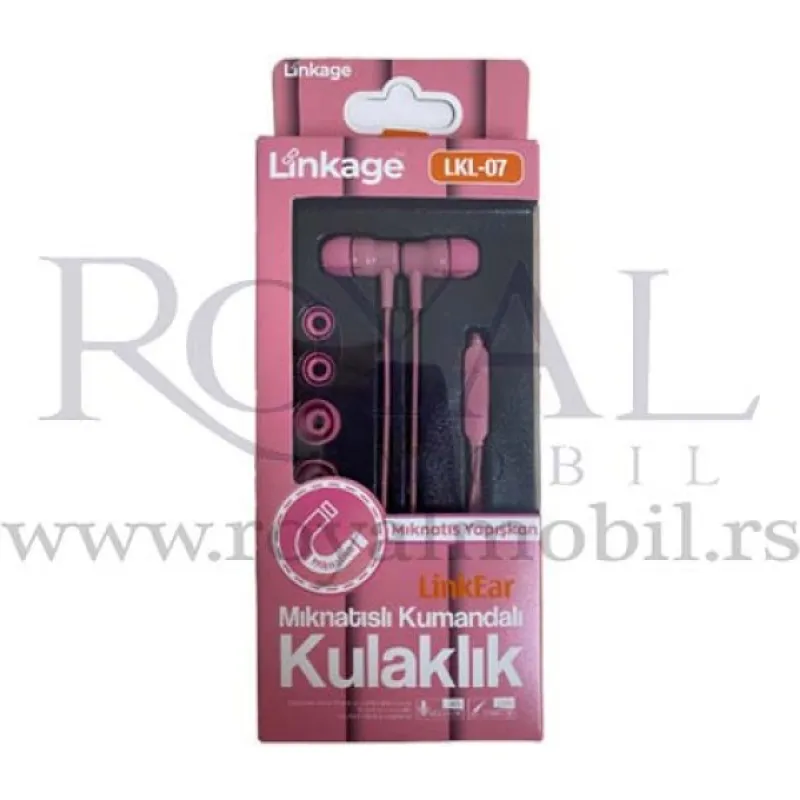 Slusalice LINKAGE "KULAKLIK"  LKL-07 3.5mm roze