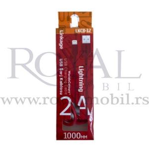 USB kabal LINKAGE LKCB-12 2A 1m Lightning crvena