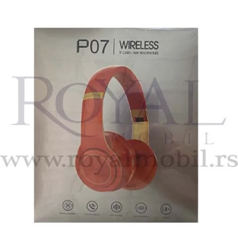 Bluetooth Slusalice P07 crvena