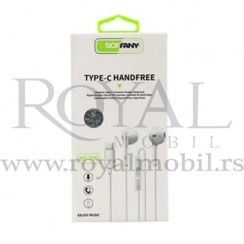 Slusalice SOFFANY HF-700 Type-C bela