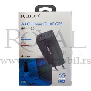 Adapter FULLTECH A+C FC9 5.2A 65W FULL ORIGINAL crna