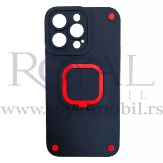 Futrola PELIT SILIKON SA DRZACEM za iPhone 13 Pro Max (6.7) crna sa crvenim