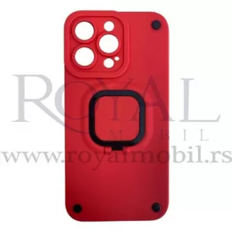 Futrola PELIT SILIKON SA DRZACEM za iPhone 13 Pro Max (6.7) crvena sa crnim