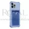 Silikonska futrola CLEAR SA DZEPICEM za iPhone 14 Plus (6.7) plava