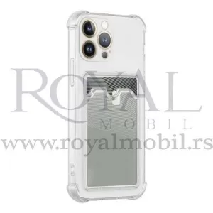Silikonska futrola CLEAR SA DZEPICEM za iPhone 14 Pro Max (6.7) providna