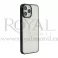 Futrola PVC SA NIKLOVANIM OBODOM za iPhone 14 Pro (6.1) crna