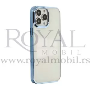 Futrola PVC SA NIKLOVANIM OBODOM za iPhone 14 Plus (6.7) plava