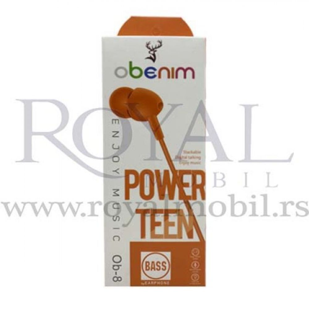 Slusalice OBENIM (OB-8) narandzasta