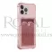 Silikonska futrola CLEAR SA DZEPICEM za iPhone 14 Pro (6.1) roze