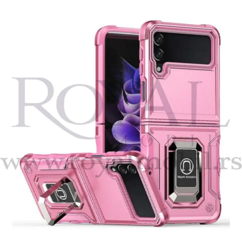 Futrola ARMOUR sa prstenom za Samsung Galaxy Z Flip 4 roze