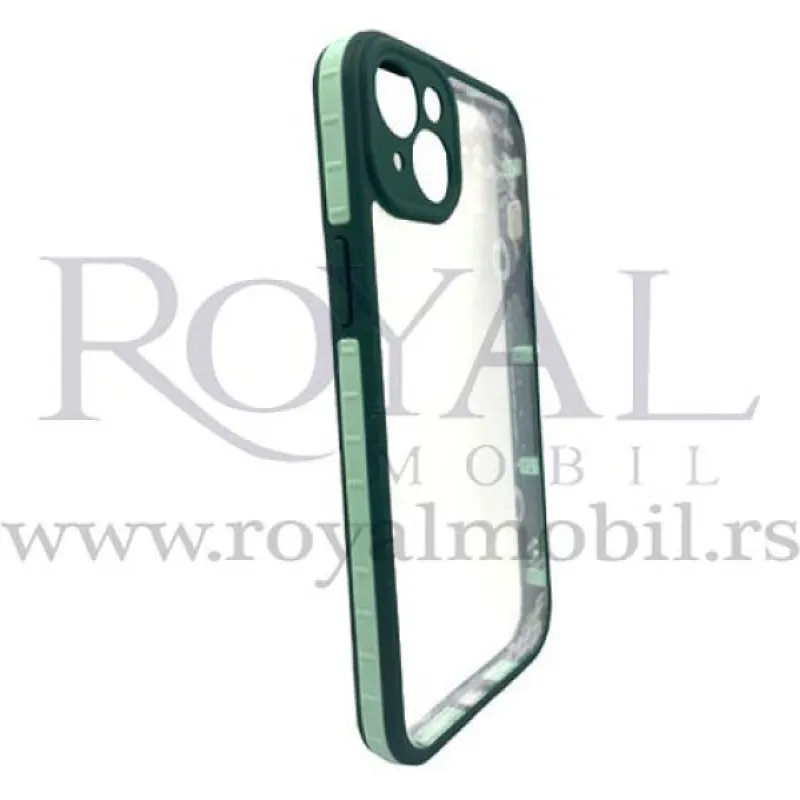 Futrola HONG za iPhone 14 (6.1) maslinasto zelena sa mint