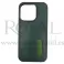 Futrola LEATHER No1 SA DZEPICEM za iPhone 14 (6.1) maslinasto zelena