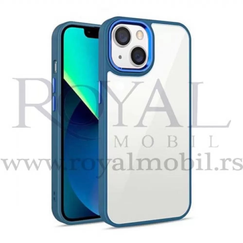 Futrola CLEAR SA BAMPEROM za iPhone 14 Plus (6.7) plava