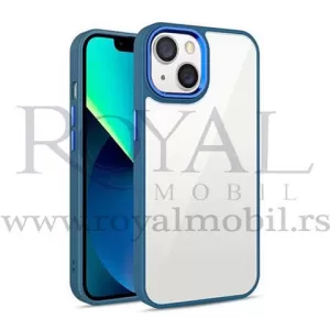 Futrola CLEAR SA BAMPEROM za iPhone 14 Plus (6.7) plava