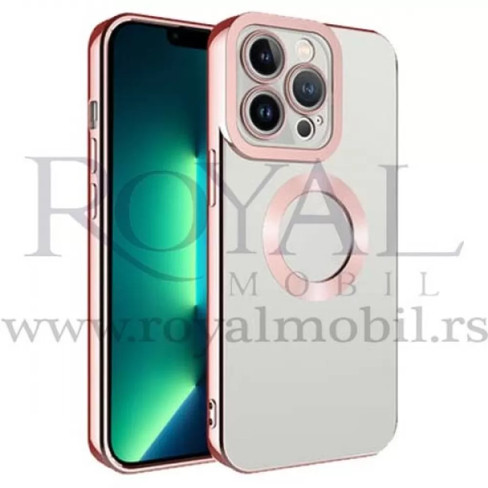 Futrola CIRCLE METALIK za iPhone 13 Pro (6.1) roze