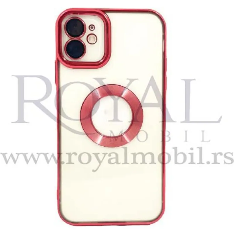 Futrola CIRCLE METALIK za iPhone 14 (6.1) crvena