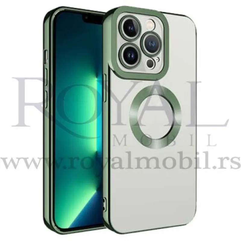 Futrola CIRCLE METALIK za iPhone 12 Pro Max (6.7) tamno zelena