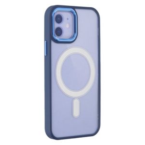 Futrola PVC WIFI MAGSAFE za iPhone 14 (6.1) plava sa belim krugom
