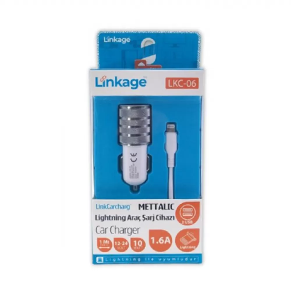 Auto punjac Linkage LKC-06 Lightning 2.1A beli sa crnim