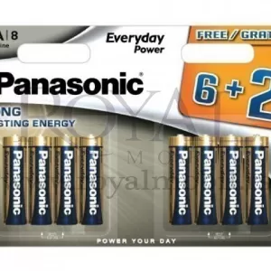 Panasonic Baterije LR6EPS/8BW -AA (6+2)